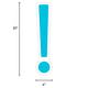 Caribbean Blue Exclamation Point Corrugated Plastic Yard Sign, 30in
